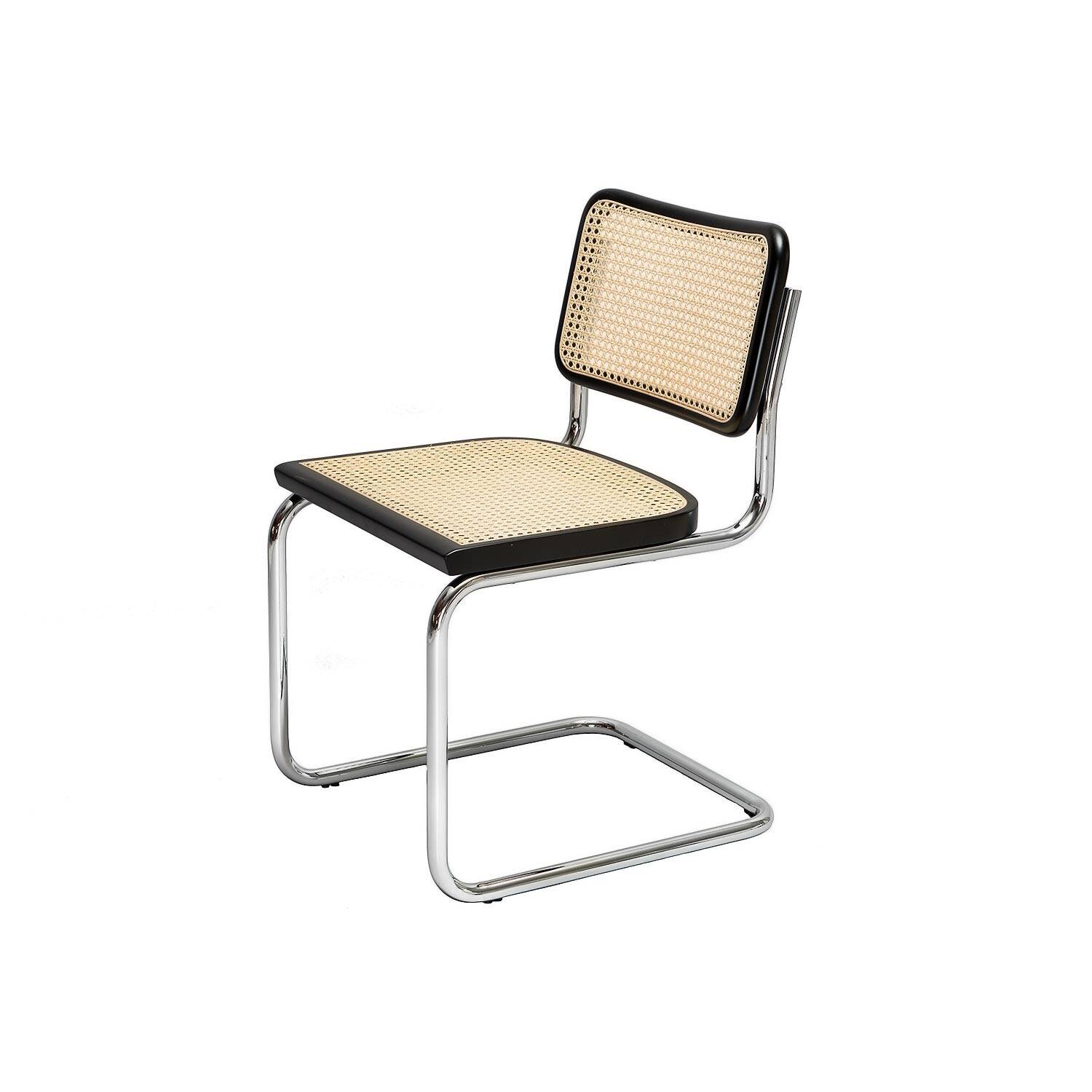 4 Bauhaus type B32 chairs black structure 1960 Italy