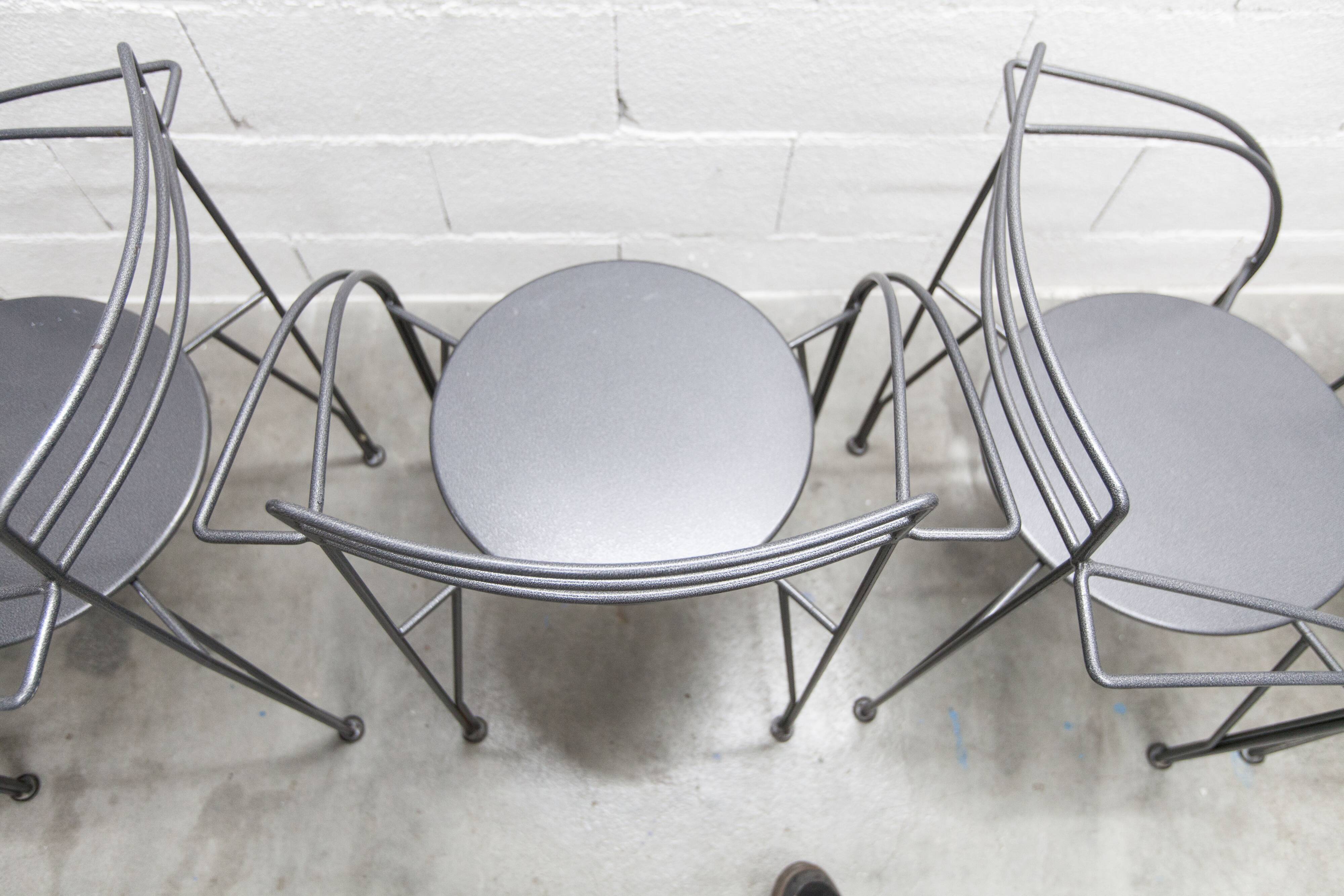 Set of 6 "Silver Moon" armchairs by Pascal Mourgue 1985