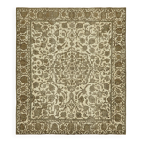 Hand-Knotted Persian Vintage 1970s 298 cm x 340 cm Beige Wool Carpet