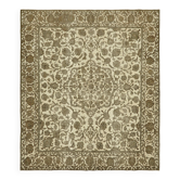 Tapis persan noué à la main vintage des années 1970 298 cm x 340 cm en laine beige