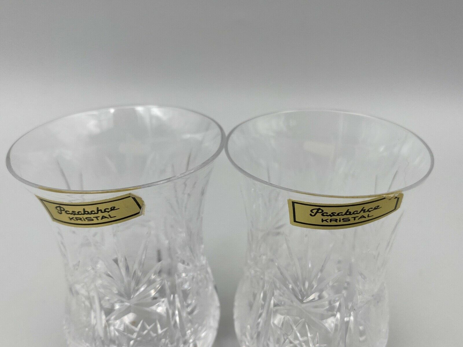 6 GLASSES A THE TURKISH CRISTAL PASBACHE UNDER CUP SPOONFULS JUMBO STAINLESS STEEL 18/8