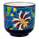 Cache-pot Longwy Art Déco en faïence émaillée décor floral polychrome