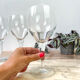 6 vintage crystal water glasses