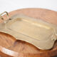 Vintage brass top, E.Roblin Villedieu Manche, handle tray, tableware, hammered top