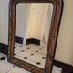 Antique Louis-Philippe mirror in stucco – Superb faux-wood decoration