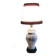 Table lamp in porcelain with floral decoration - mid 20th century.