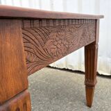 Art Deco table sculpted in solid wood