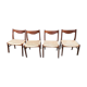Chaises d'Arne Wahl Iversen teck et corde pour Glyngøre Stolefabrik années 60