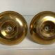 Pair of brass cellar rat candlesticks
