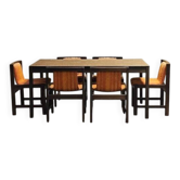 Dining Set from the Mid-20th Century – Table with 6 Chairs (1970s)