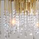 Brass and swarovsky crystals hanging lamp 1960