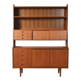 Sideboard with bookcase in teak and mahogany