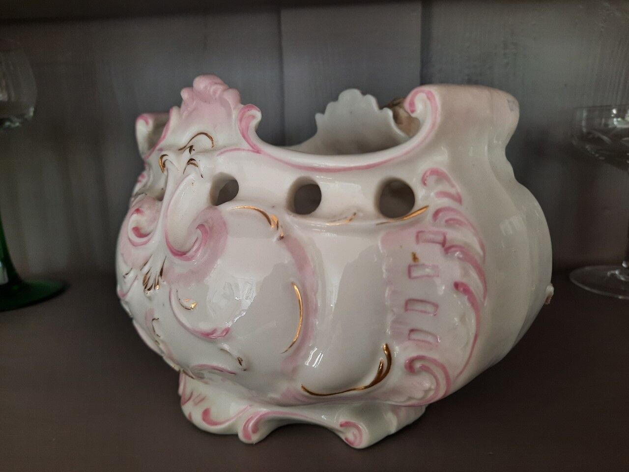 Jardinière centre de table barbotine