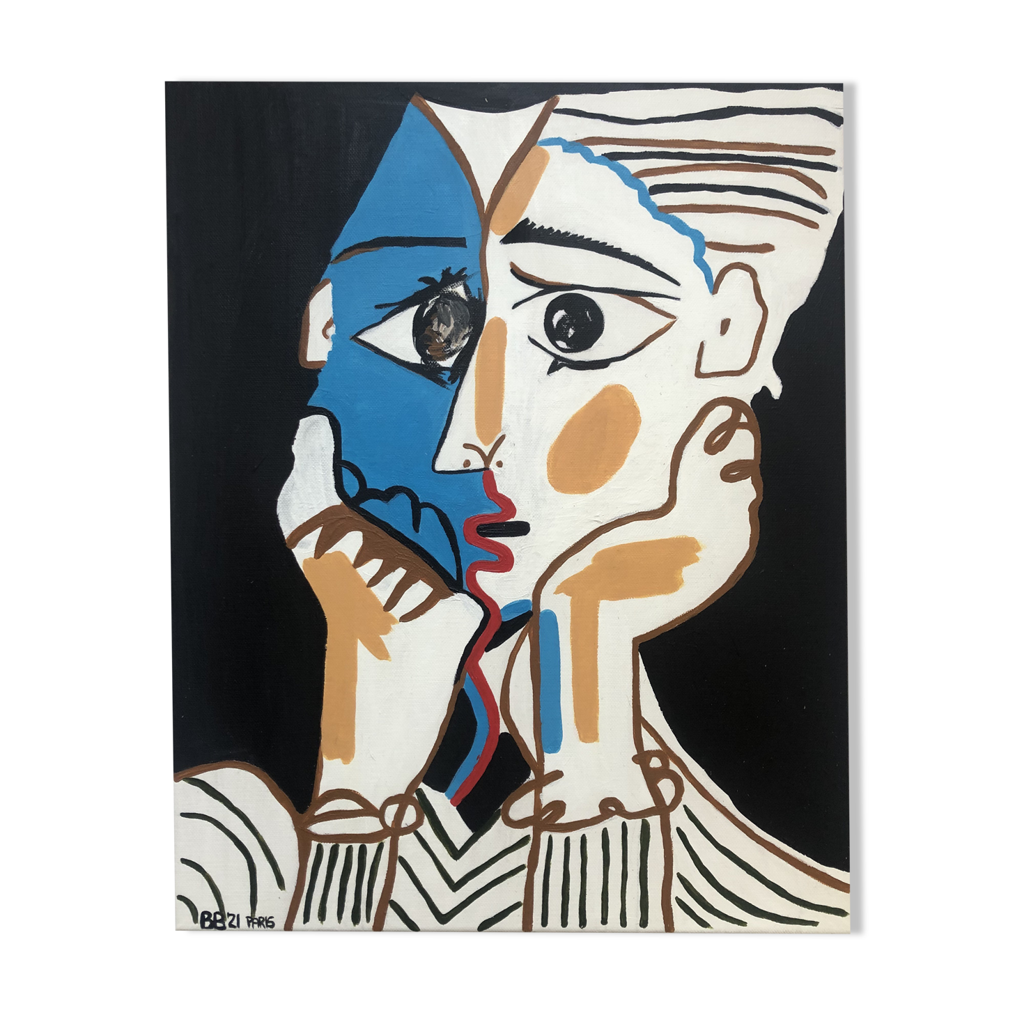 Acylic wall decoration on canvas