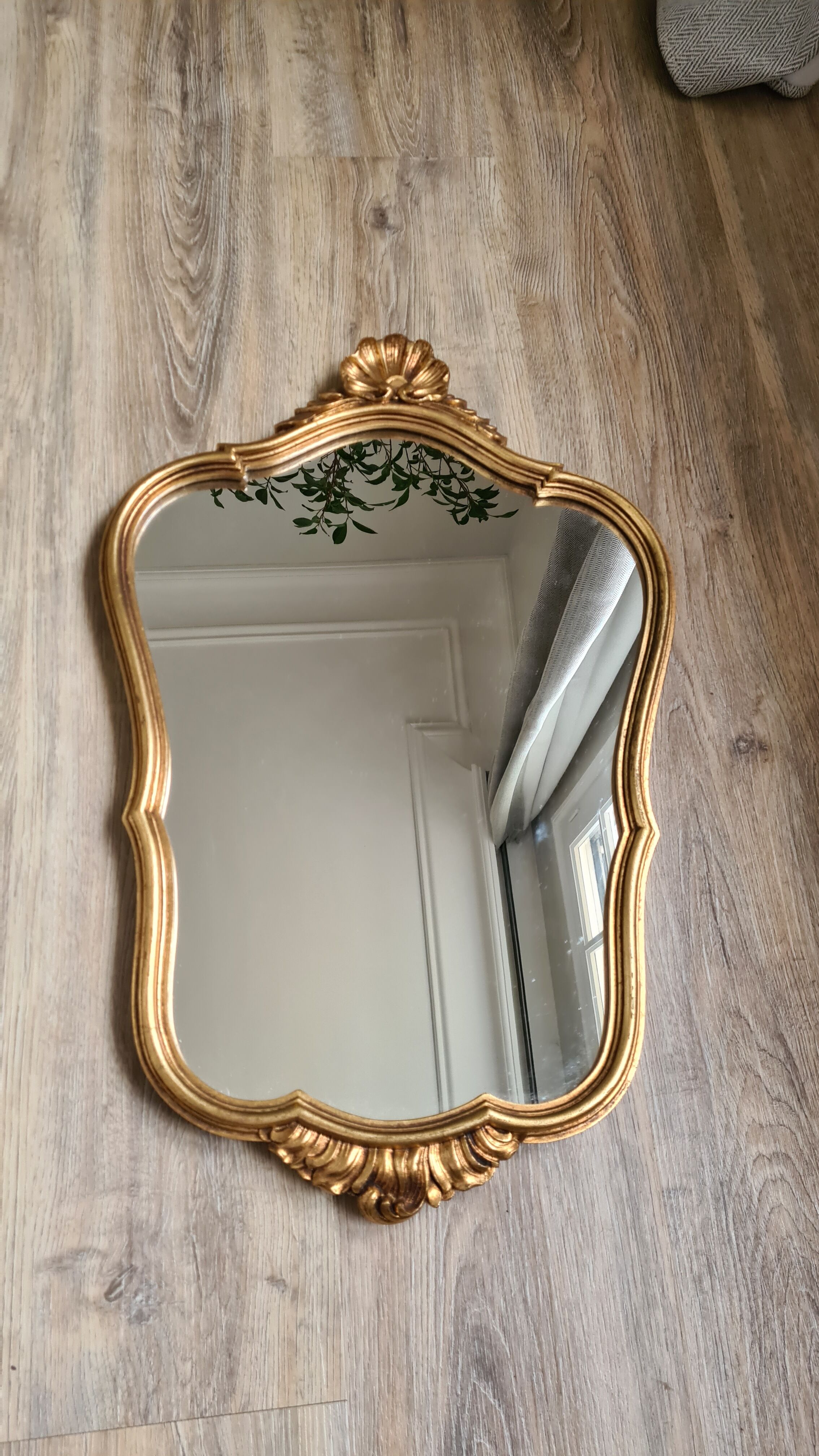 Old golden mirror rococo