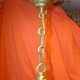 Dutch chandelier in solid bronze with 6 light arms, early 20th century.