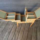 Travailleuse en bois motif floral
