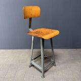 High industrial metal workshop chair