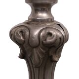 Stunning Antique Pewter Rococo Candlestick floor lamp Italy