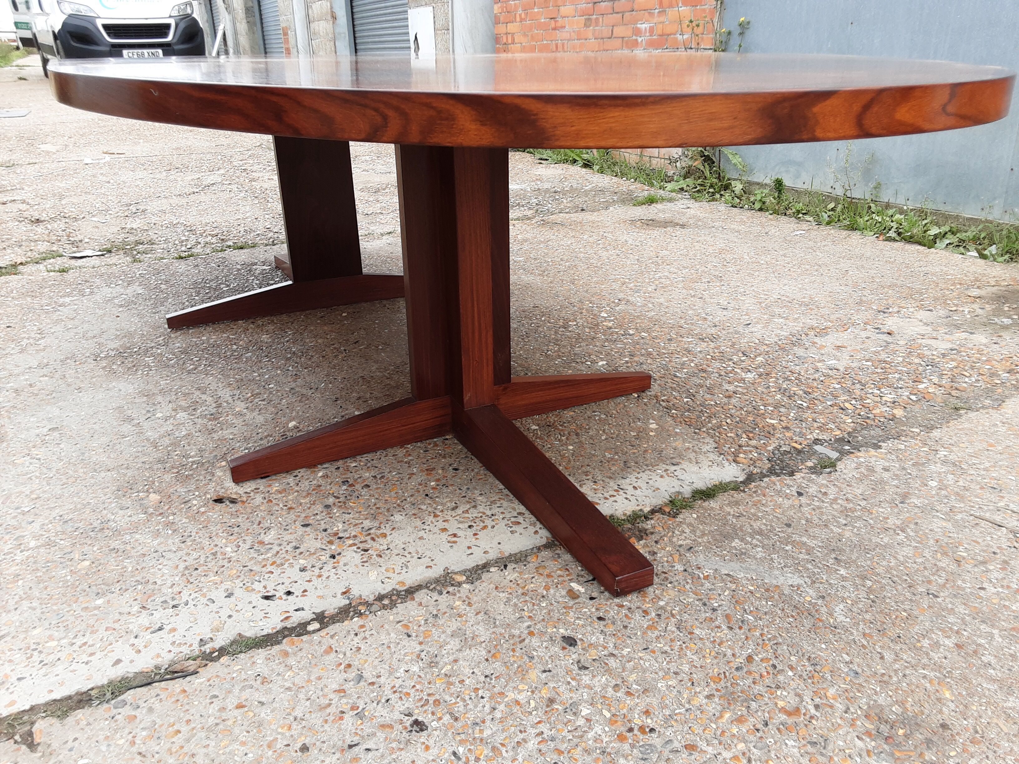 Mid century rosewood extendable dining table by John Mortensen