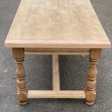 Renovated extendable farmhouse dining table in oak, 20th century, 170-250cm.