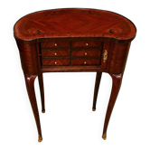 Lady's Commode in Marquetry, Louis XV style, work of the 20th century.
