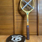 Vintage Tennis Racket GAUTHIER Miss Go Wood + Cover + Zephyr Vinta