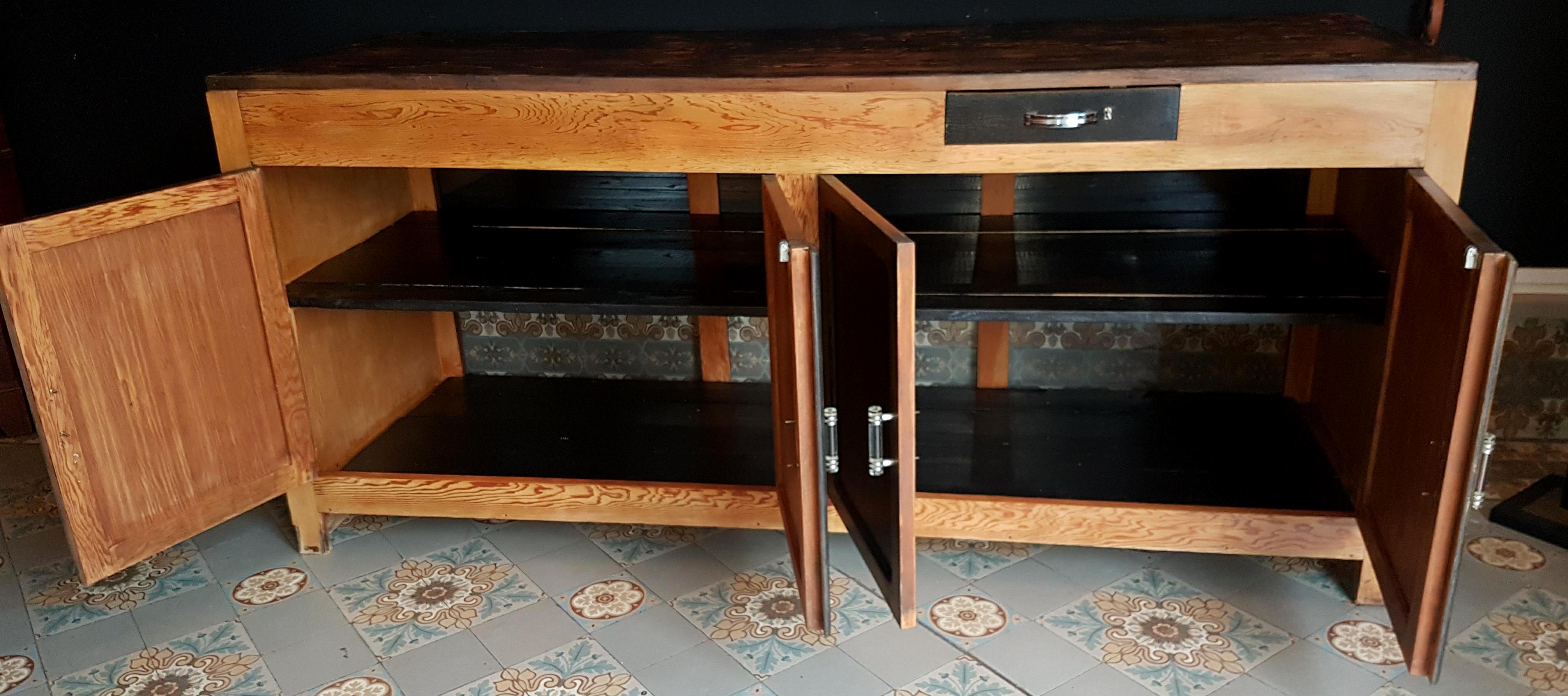 Ancien Buffet Meuble comptoir 2 faces Type Ilot.