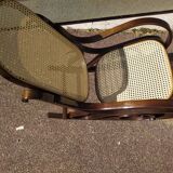 Rocking-chair wood cannage