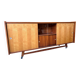 Vintage 1960s sideboard on casters, Scandinavian style