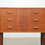 Commode à tiroirs mid-century en teck