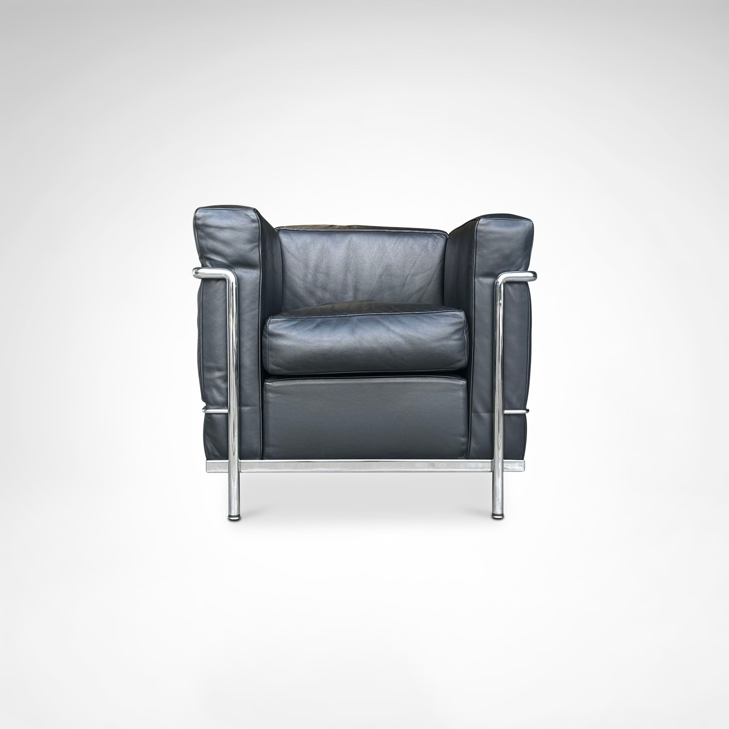 LC2 armchair by Le Corbusier et al. for Cassina 1990s