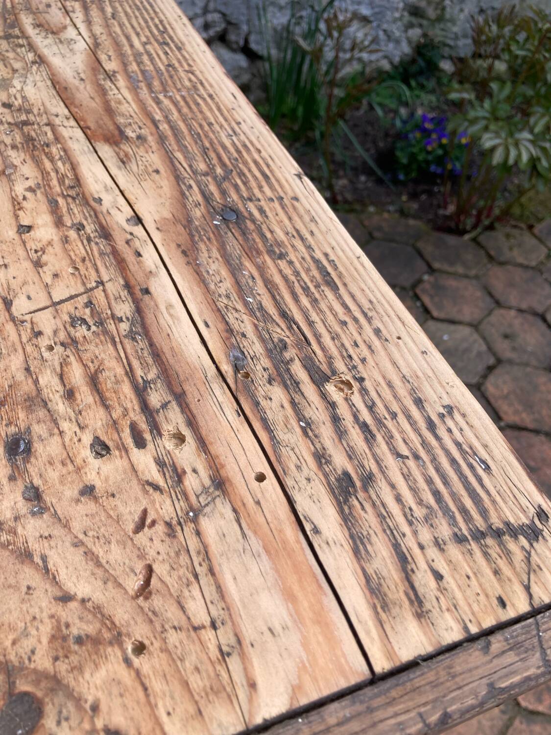 Old farmhouse table