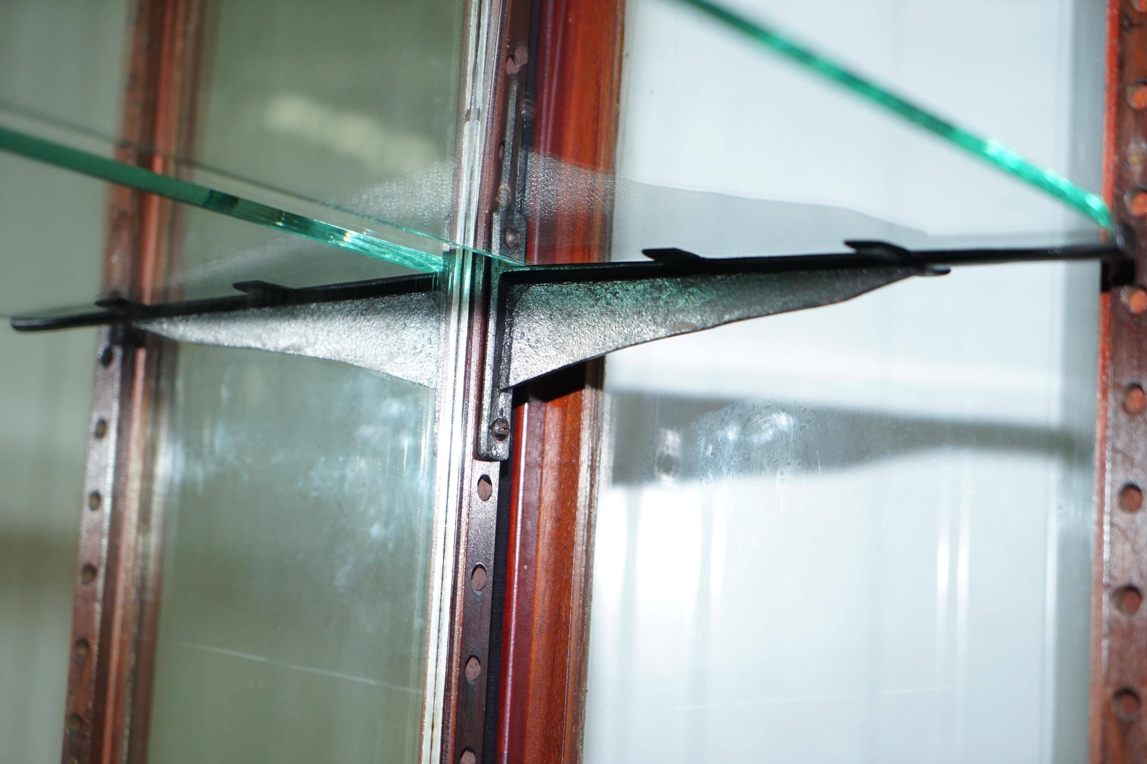 Rare glass-fronted Victorian apothecary cabinet.