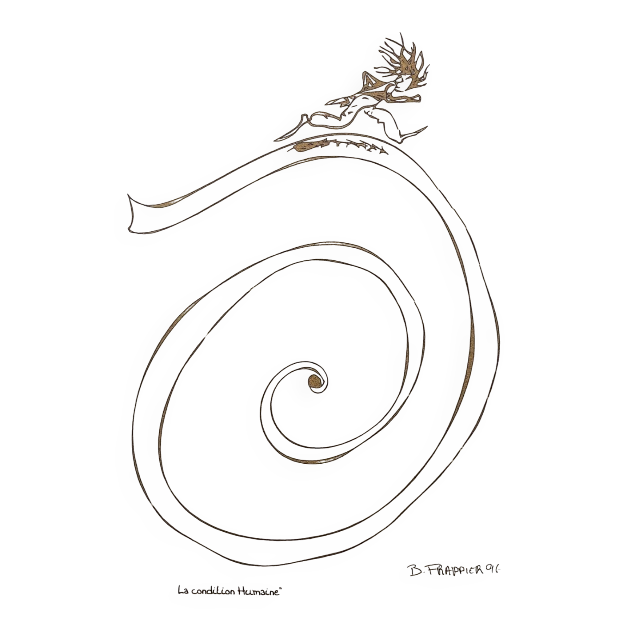 La Condition humaine – B. Trappier, 1996 – Œuvre originale signée