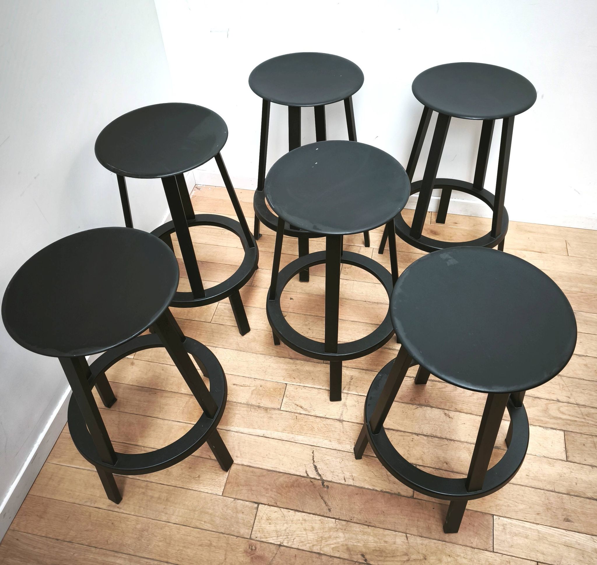 Set of 6 Revolver stools, Hay