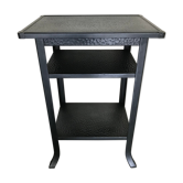 Console table riveted metal 1940 industrial