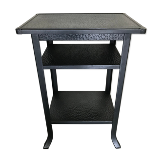 Console table riveted metal 1940 industrial