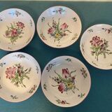 Set of 5 Luneville KG soup plates