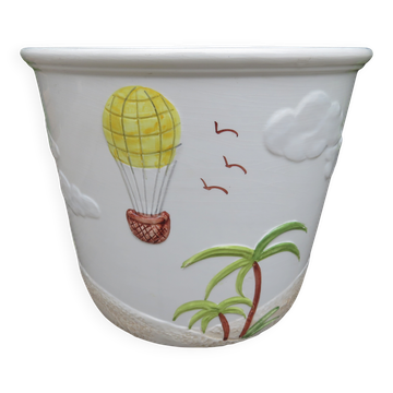 Ceramic cache pot Bassano Italy 60s 70s