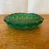 Cendrier Ancien LUMINARC Verre Moulé Vert Vintage