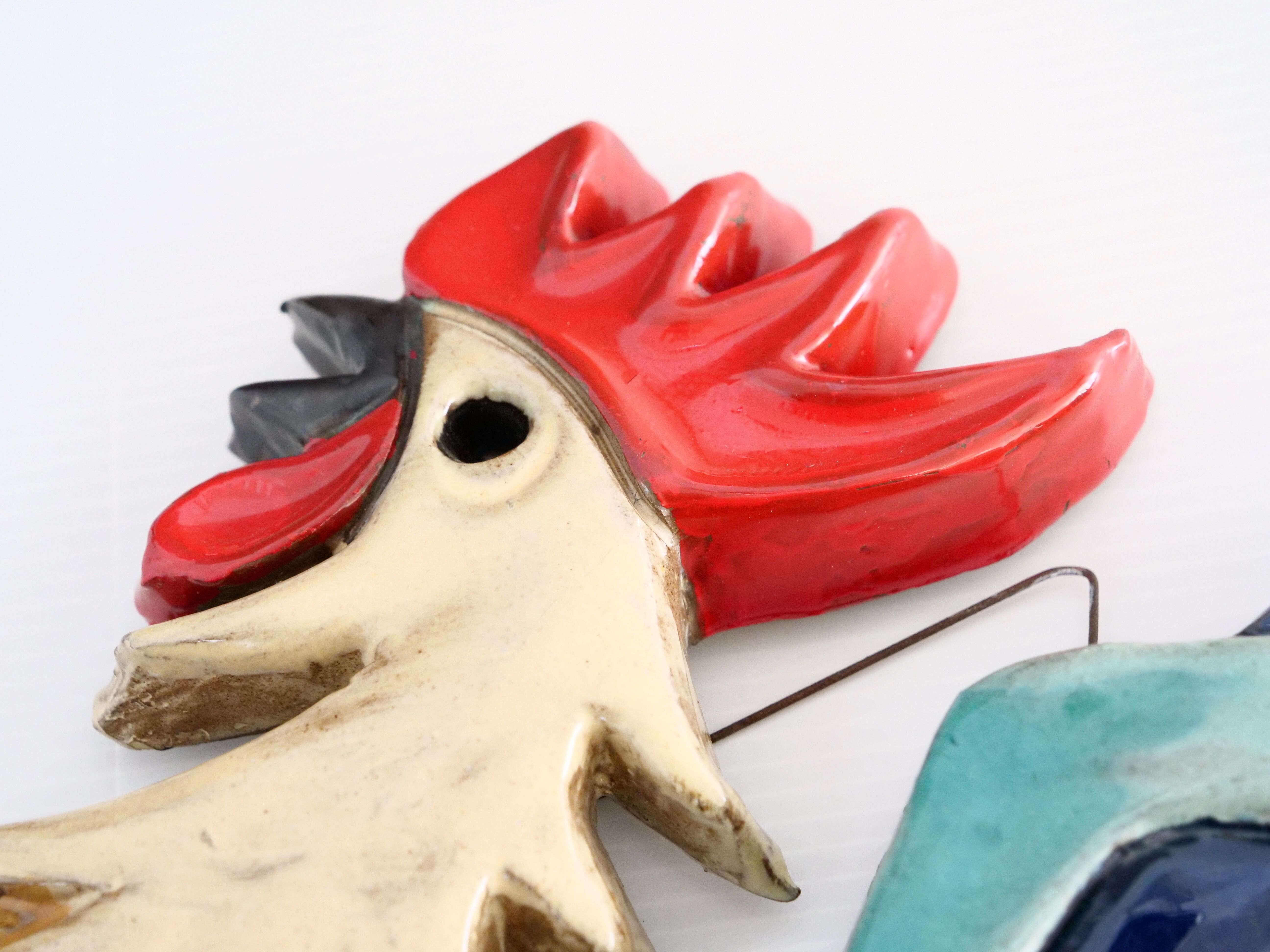 Ceramic rooster wall decoration