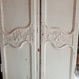 Pair old weathered doors height 154 cm