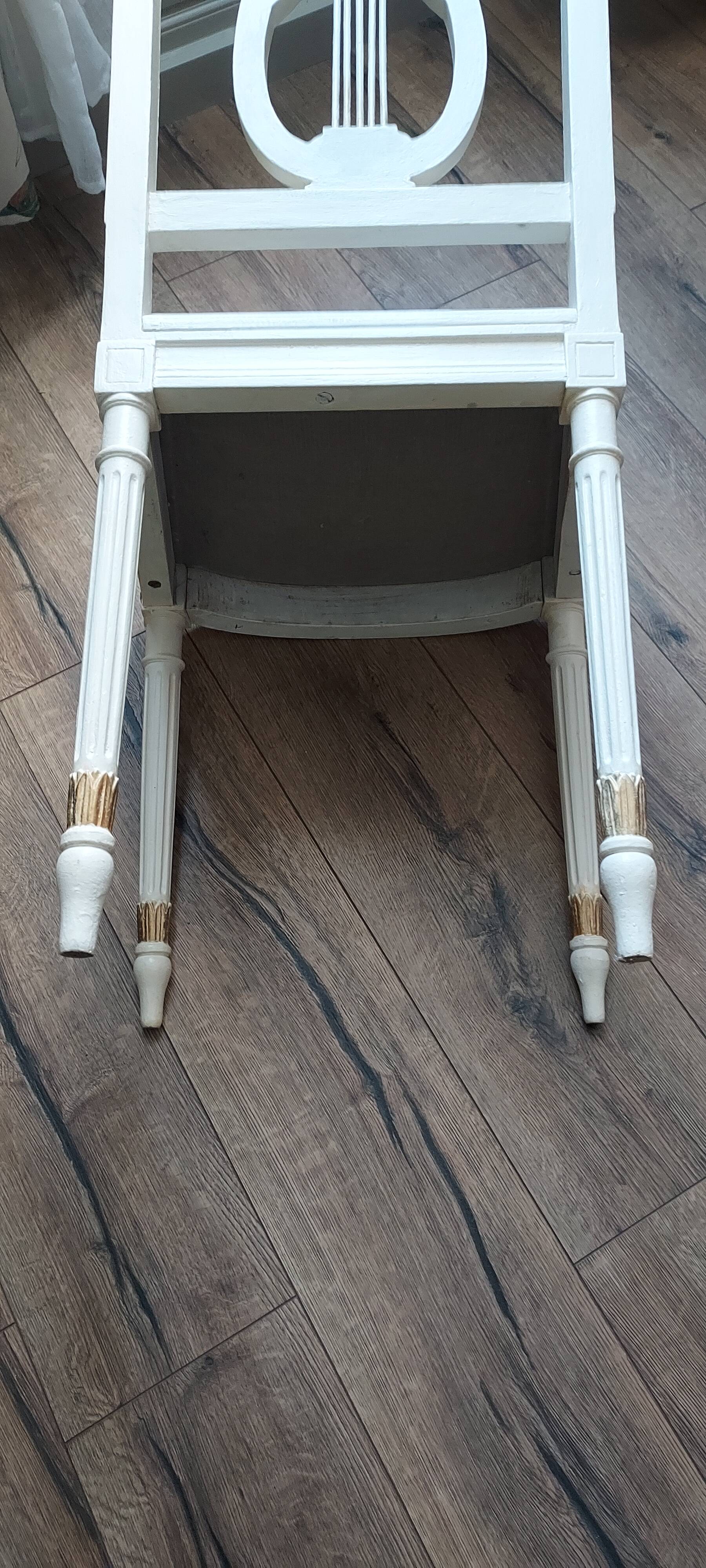 Pair of Louis XVI style bedroom chairs