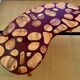 Coffee table, 70s design, Artist: "Vino Di Travolta", wood and resin