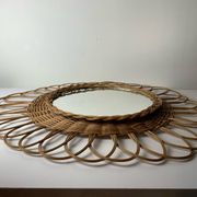 Vintage wicker mirror