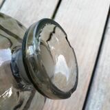Black smoked glass decanter