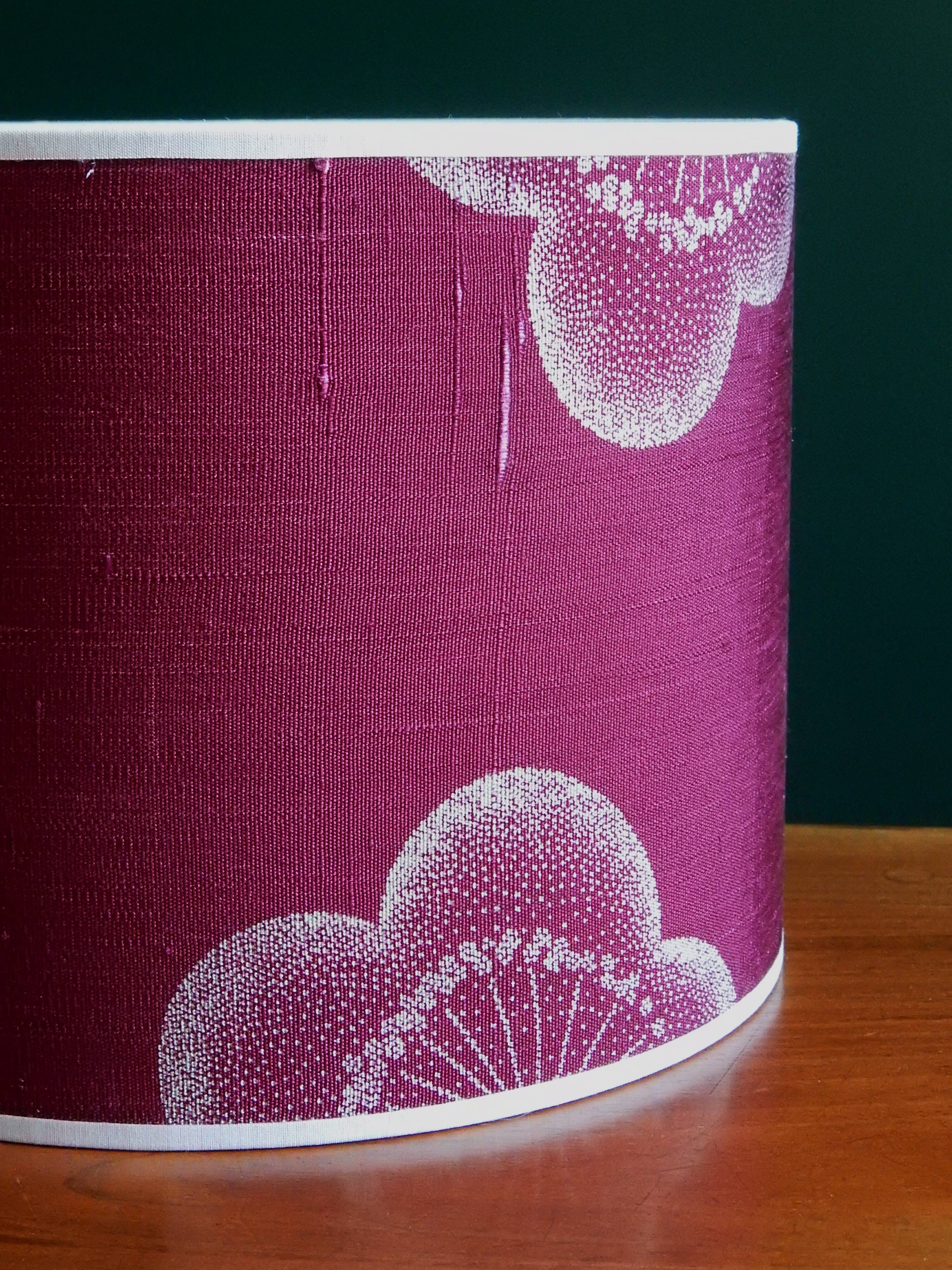 Vintage kimono silk lampshade