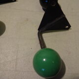 6 vintage green and black ball hooks