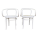 Ancienne paire de chaises italienne Salvatore Leone
